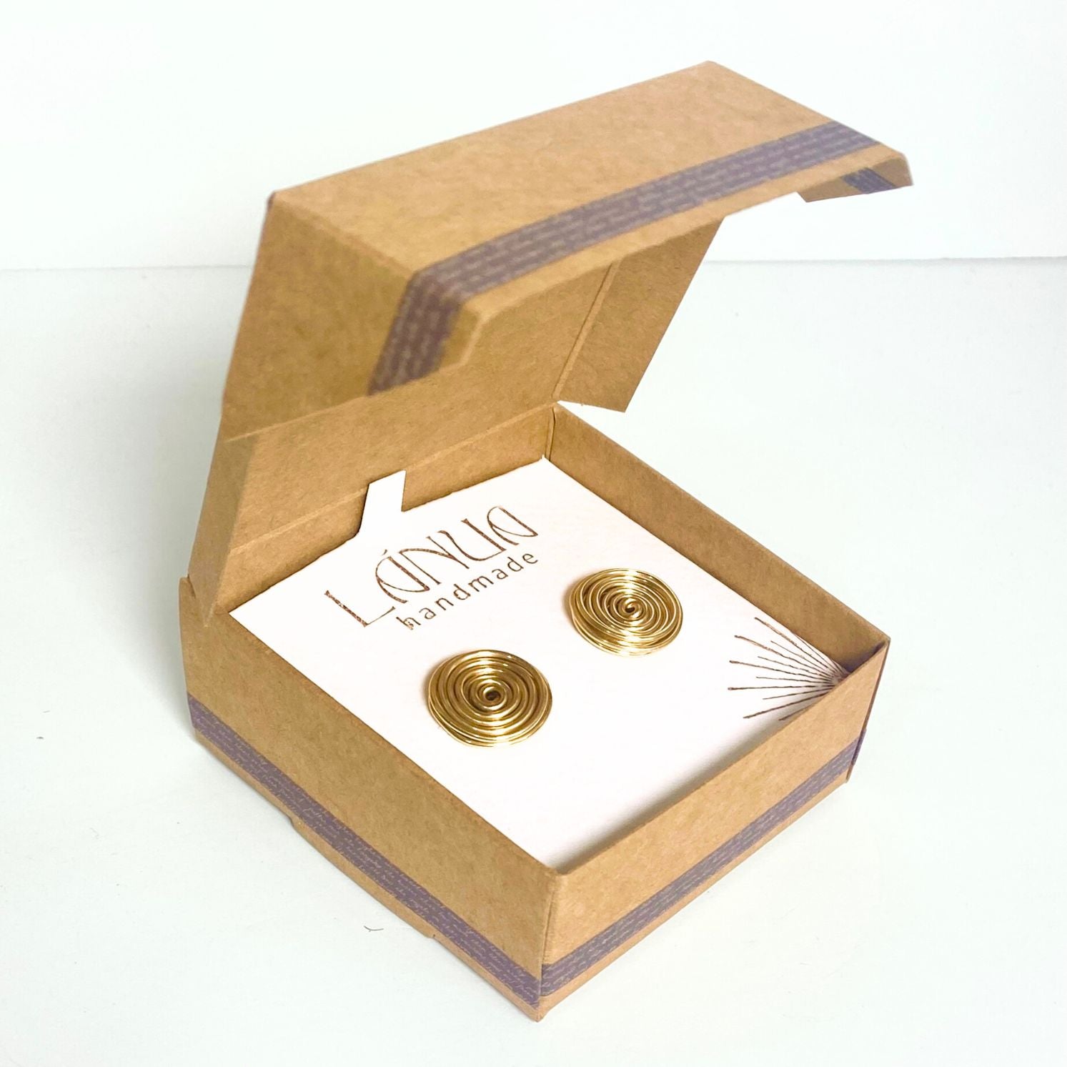 Wire spiral toggle cufflinks | Silver or Gold spiral | Gift Boxed | Gift for Men, Groomsman| Celtic-inspired