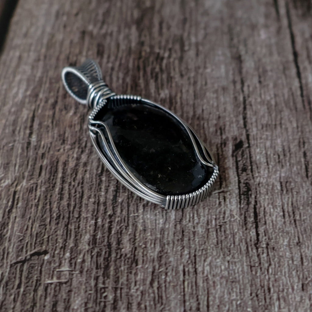 RESERVED ~ Sterling Silver Nuummite Pendant