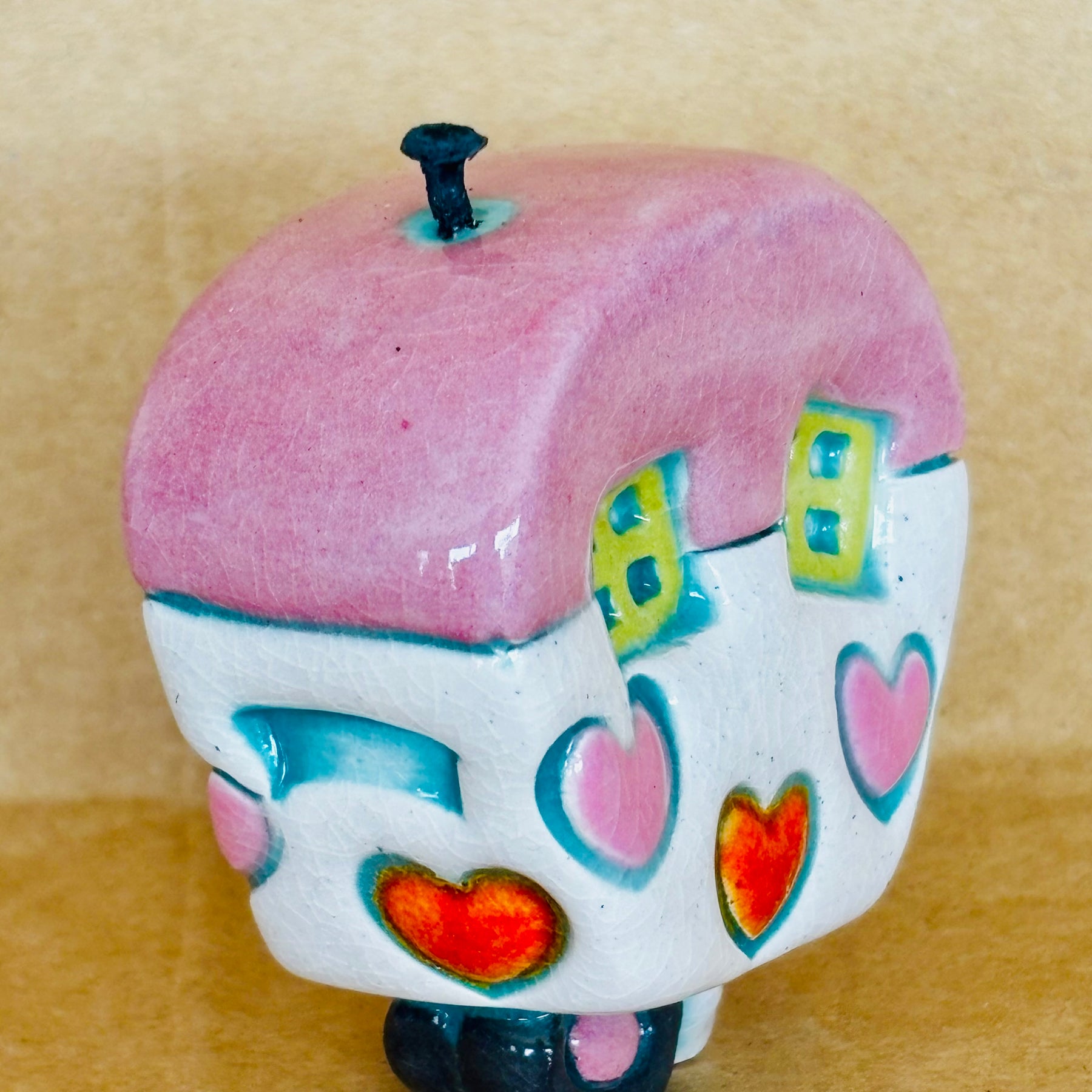 Small Retro Collectable Ceramic Caravan 8