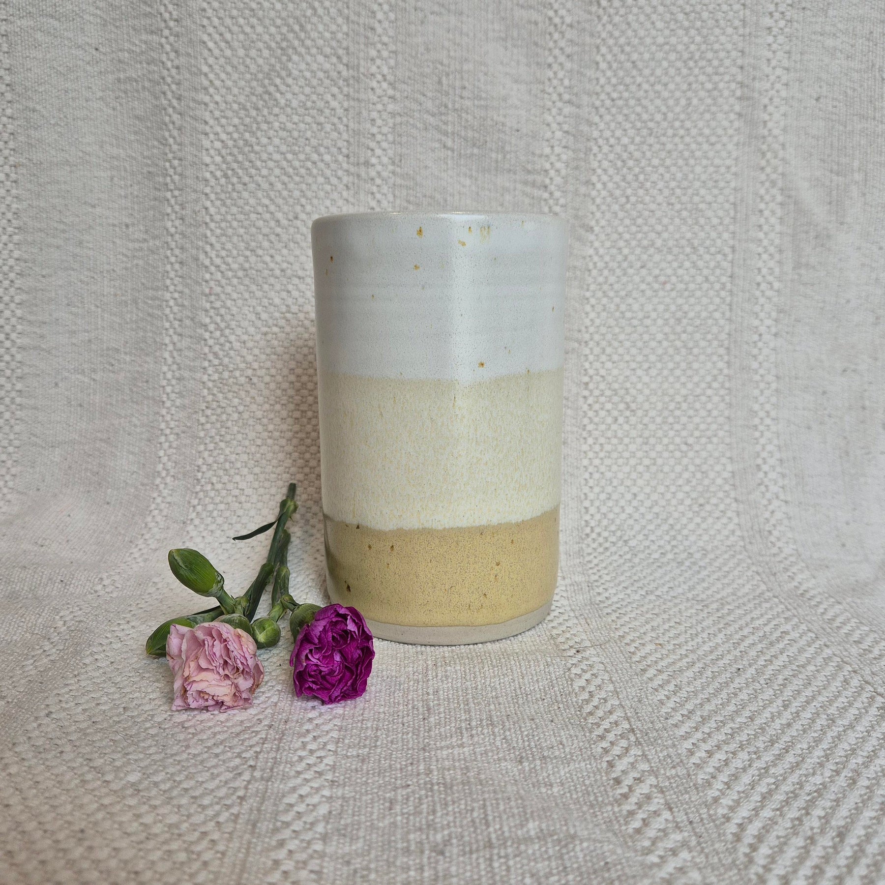 Yellow Cylinder Small Vase