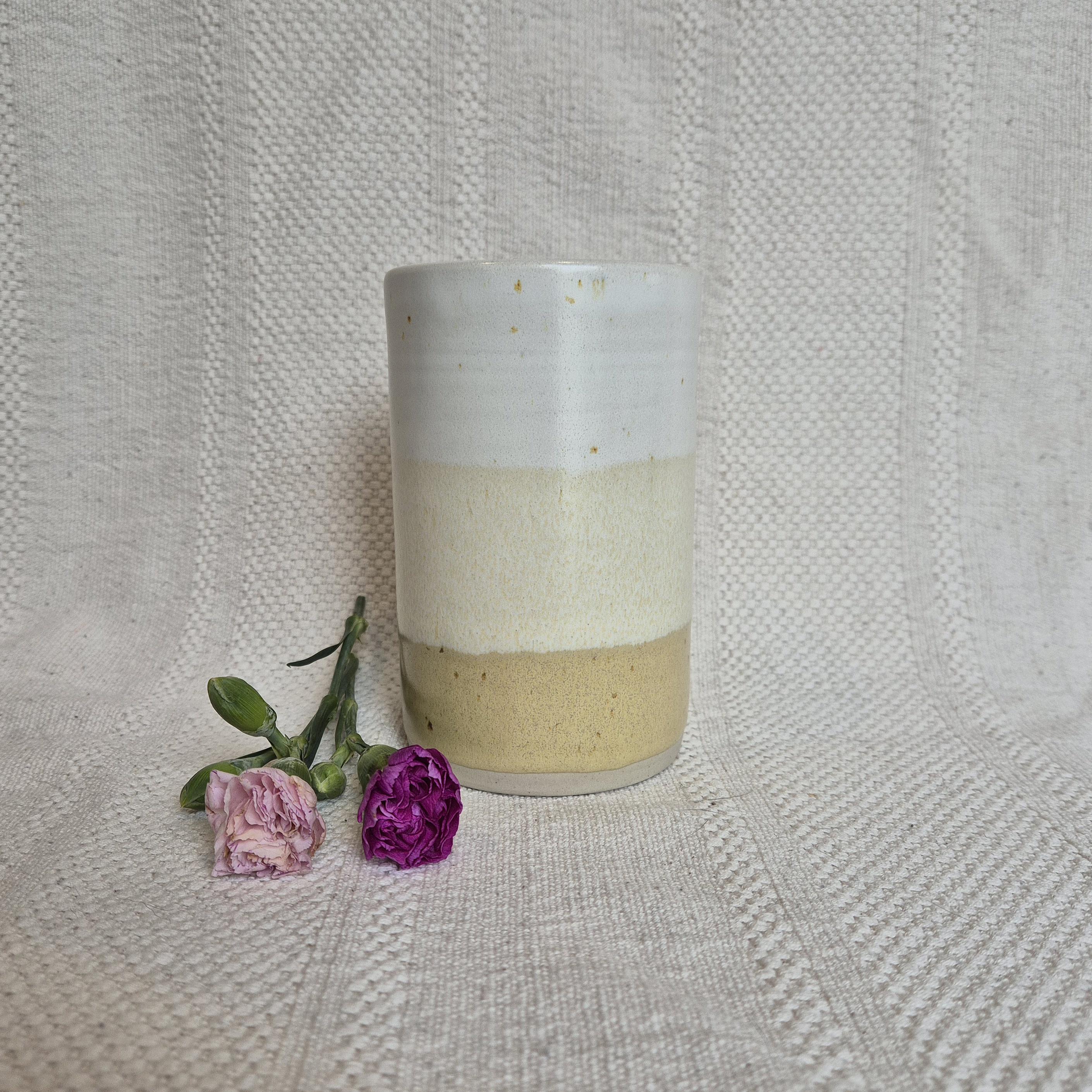 Yellow Cylinder Small Vase