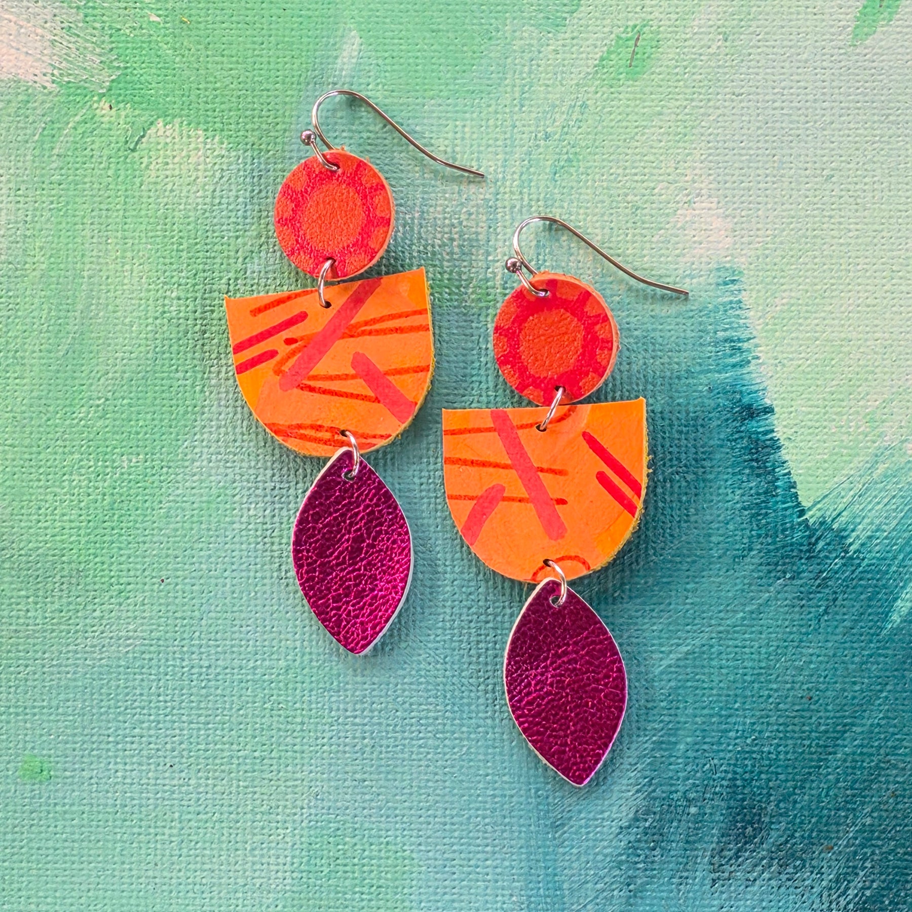 Dolce Musa Earrings (dome edition) –  Tropical Sunset