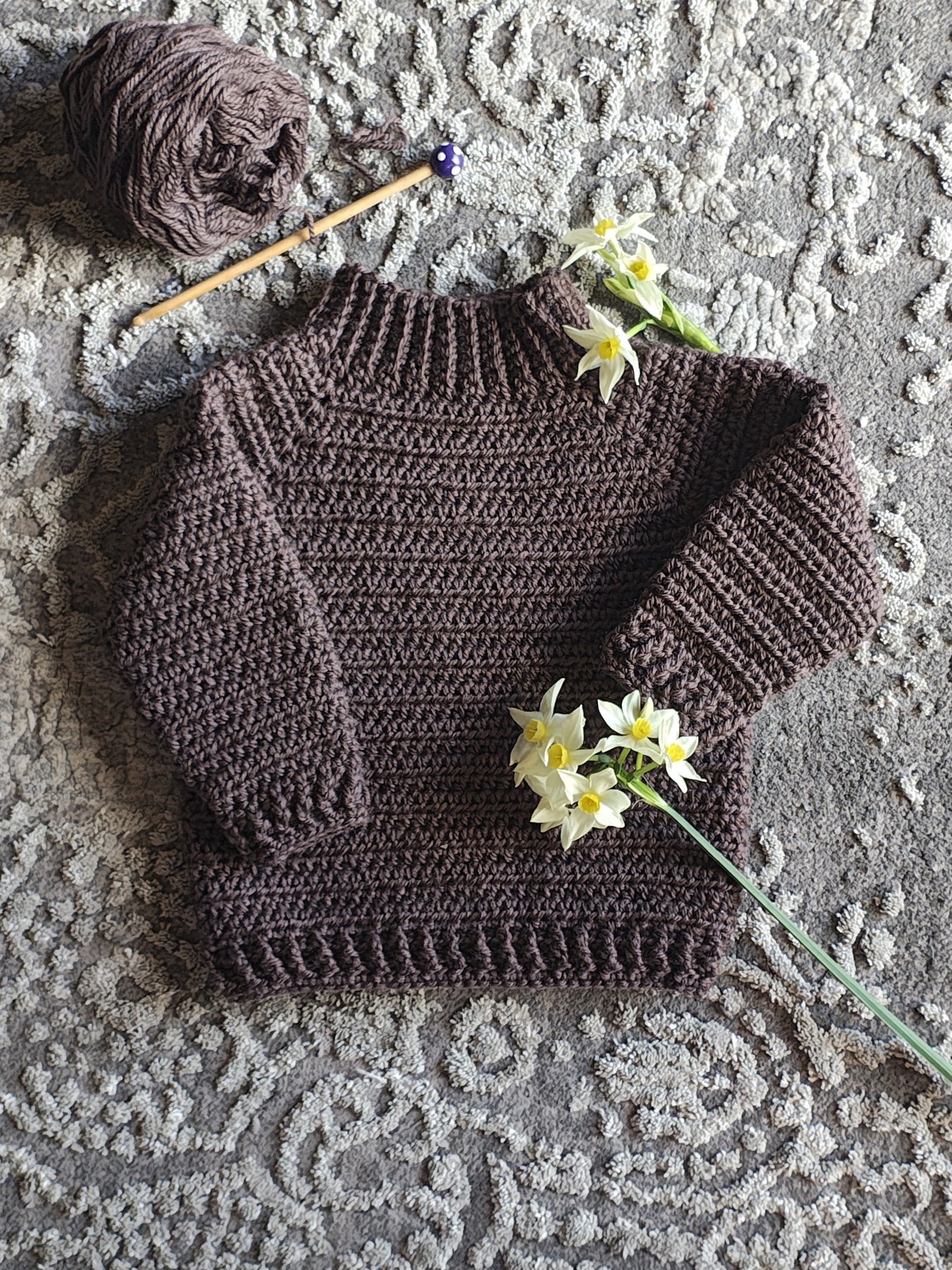 "Sunburst" sweater (crochet) - Child 12mo