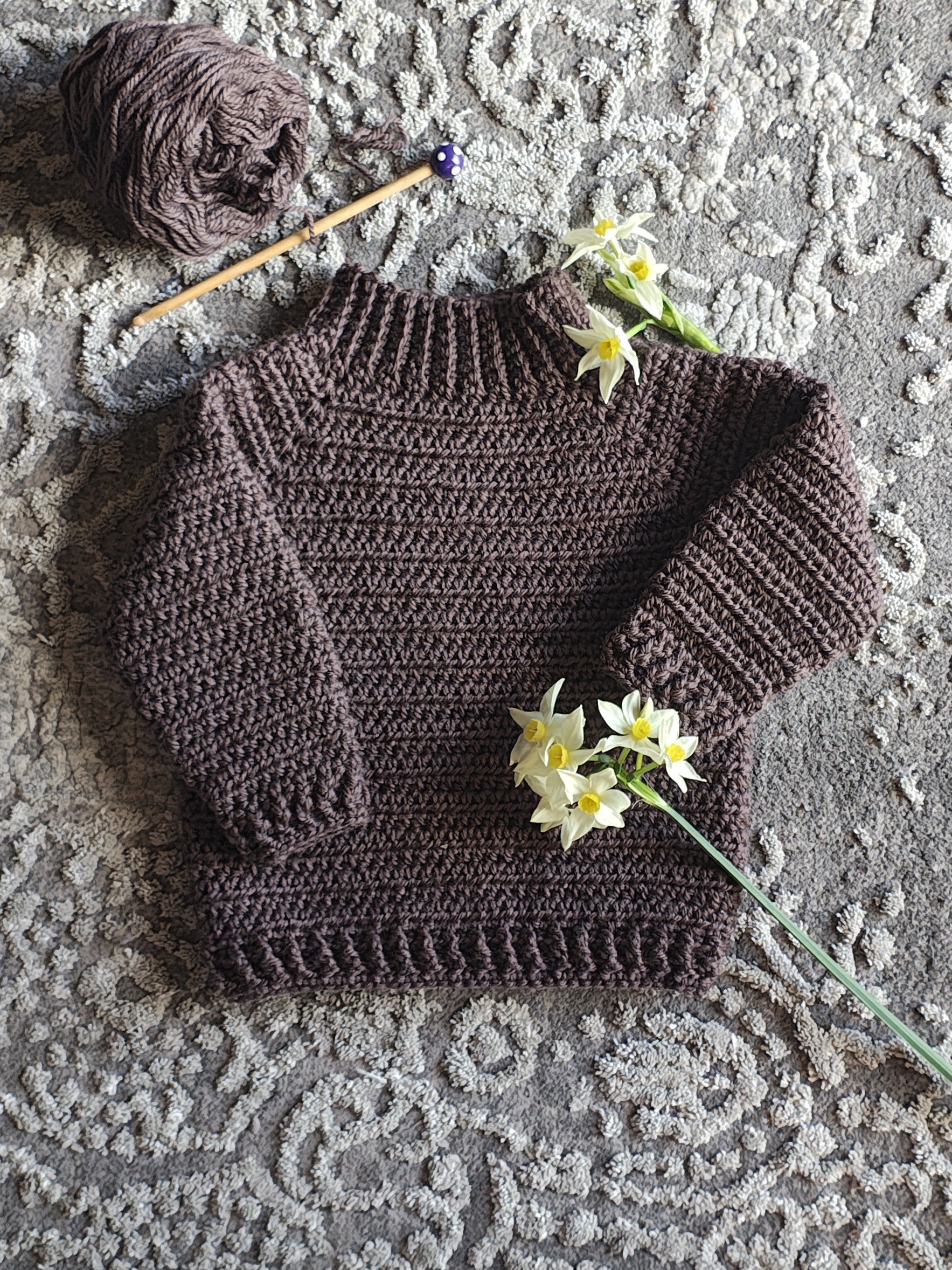 "Sunburst" sweater (crochet) - Child 12mo