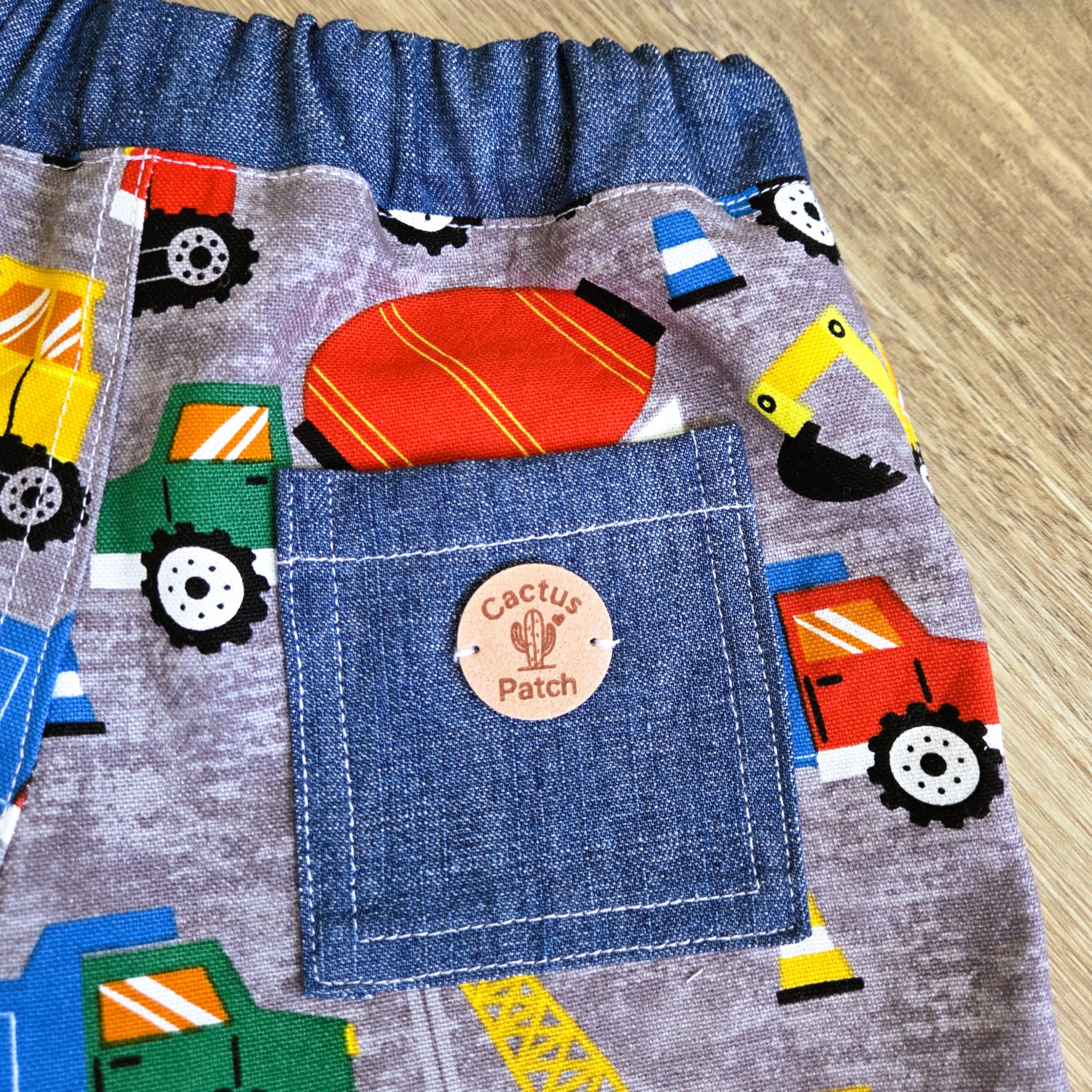 "Construction Crew" Cargo Shorts - Size 6-9 Months