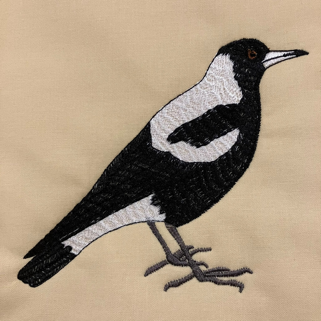 handmade Australian native quilted - magpie