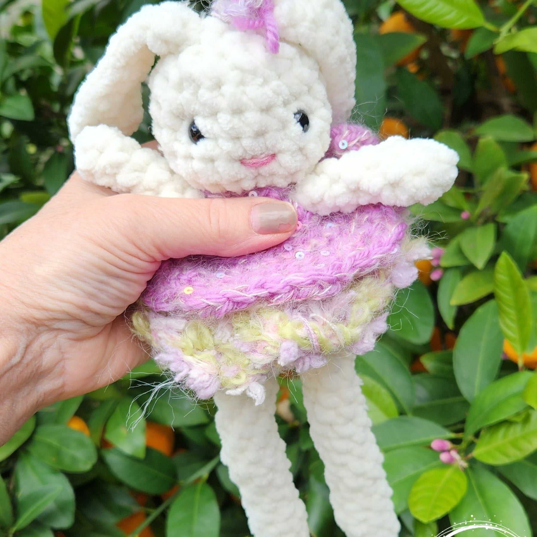 Handmade Plush Bunny with Removable Clothes