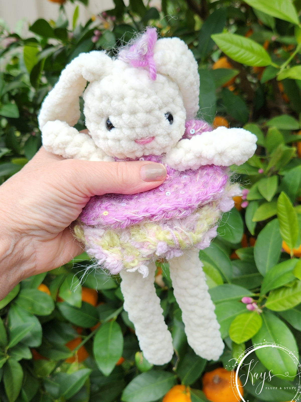 Handmade Plush Bunny with Removable Clothes