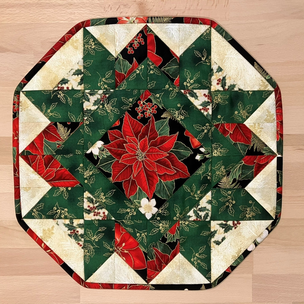 Christmas table centre handmade quilted Australia