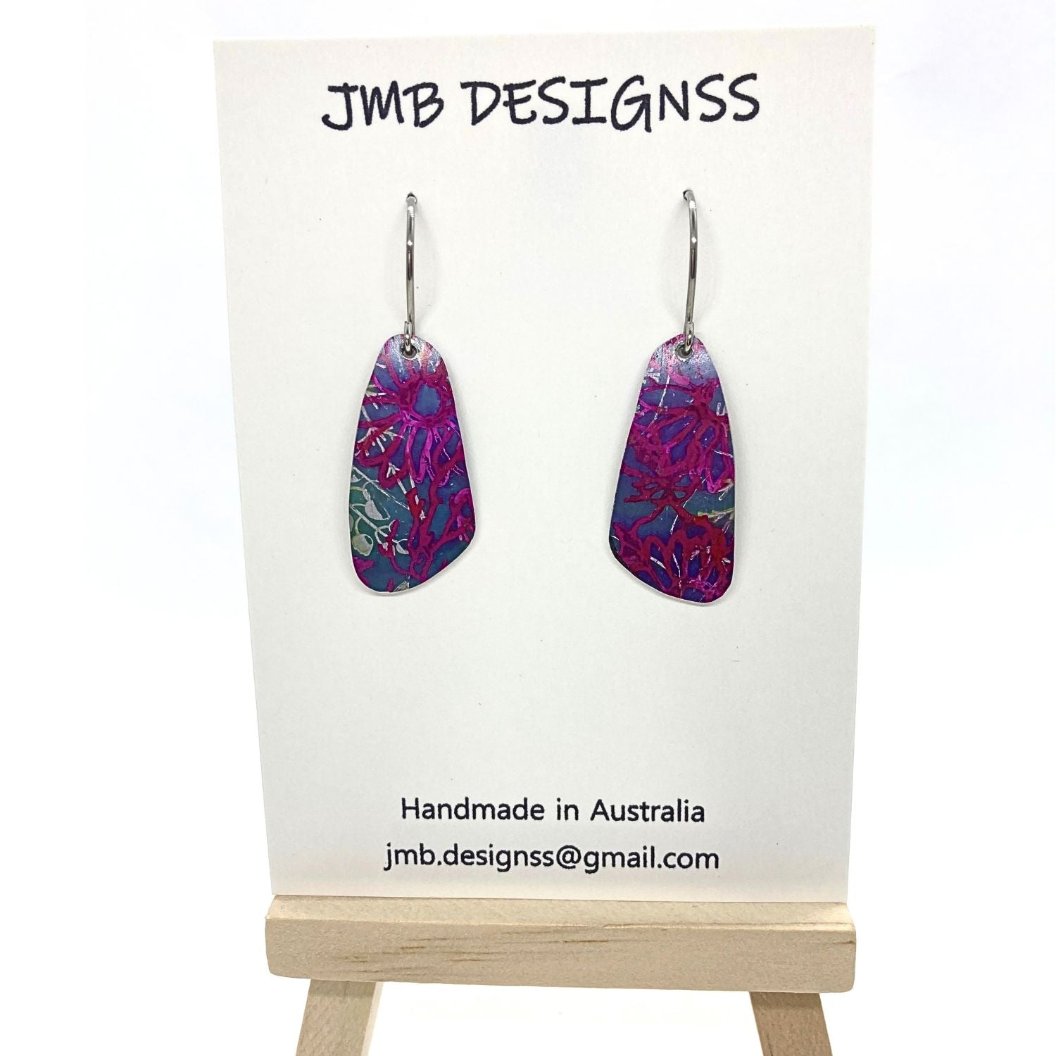 Anodised aluminium earrings - Botanic Burst Collection