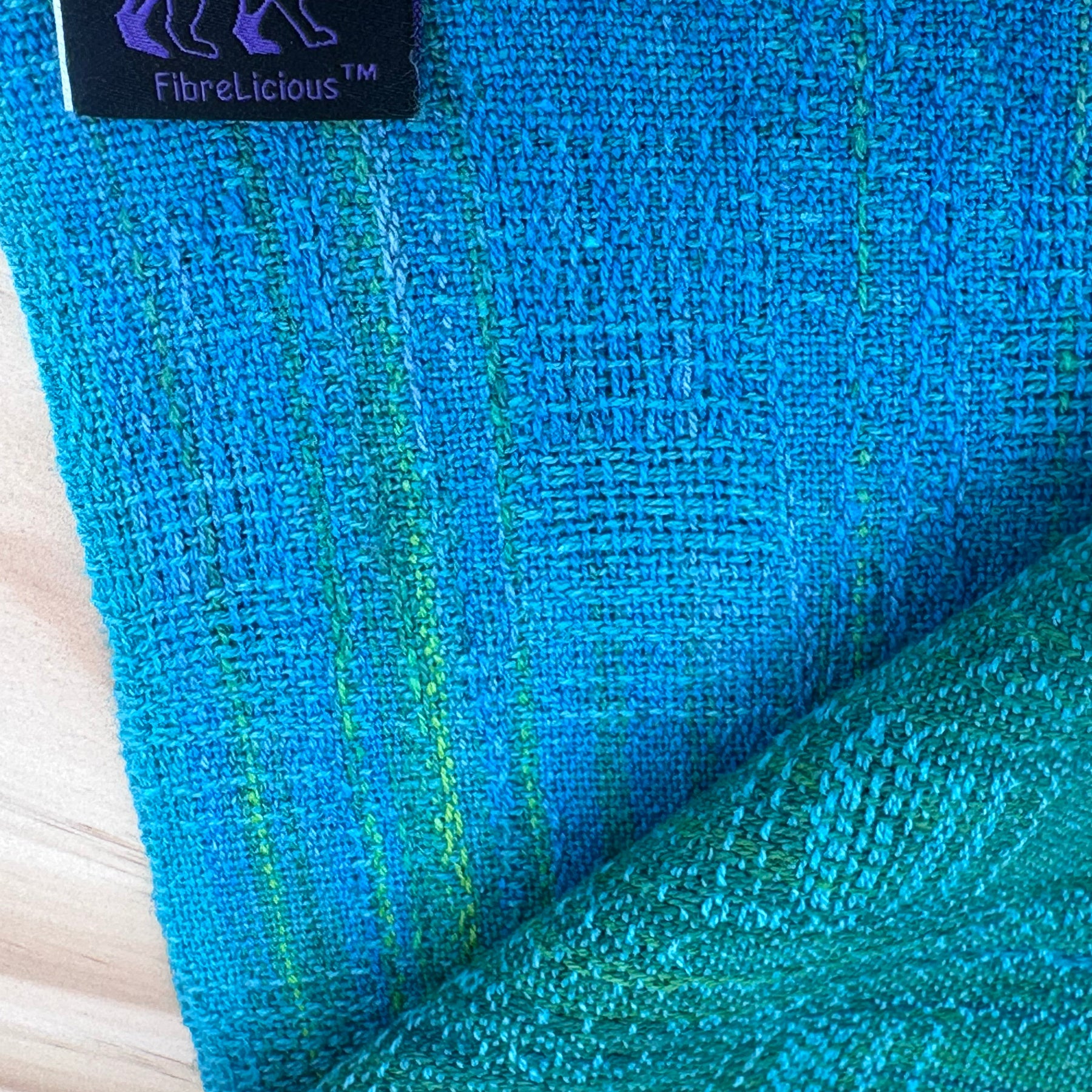Hand-Dyed and Handwoven Linen/Cotton Tea Towels (Blue weft)