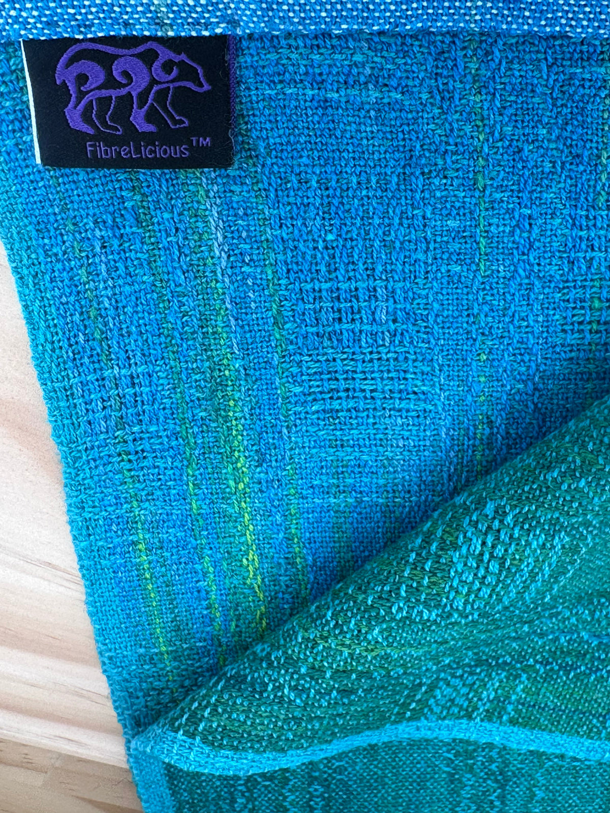 Hand-Dyed and Handwoven Linen/Cotton Tea Towels (Blue weft)