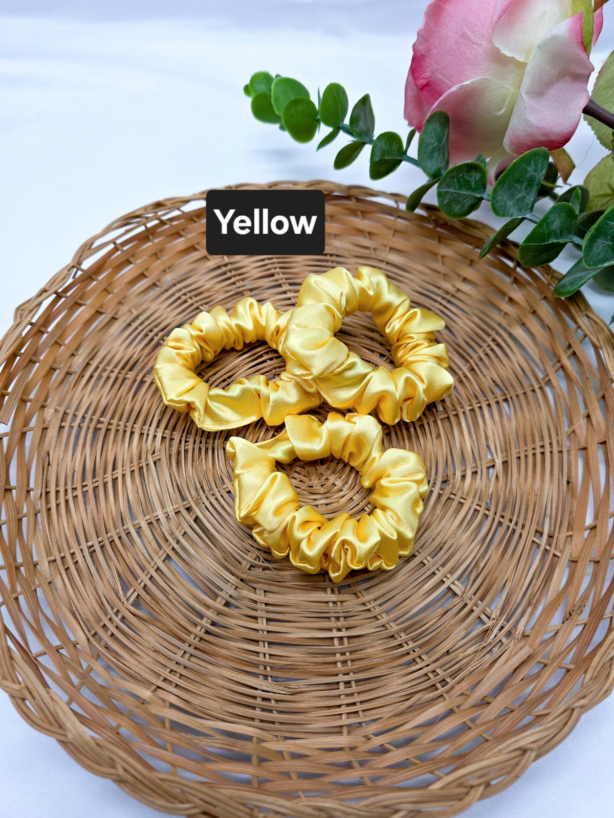 Mini Satin Scrunchies, Ponytail Bands, Elastic Hair Ties