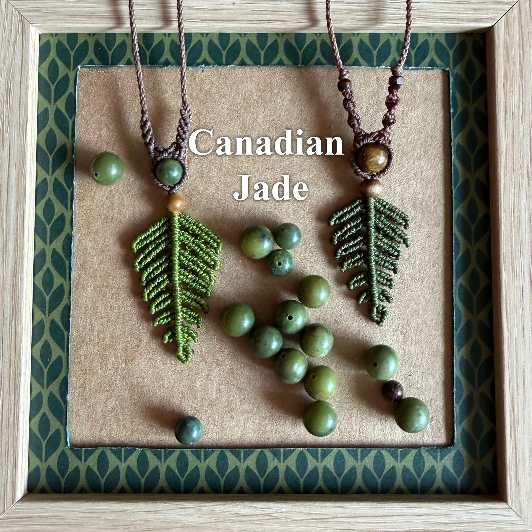 Micro Macrame Fern Leaf Necklace