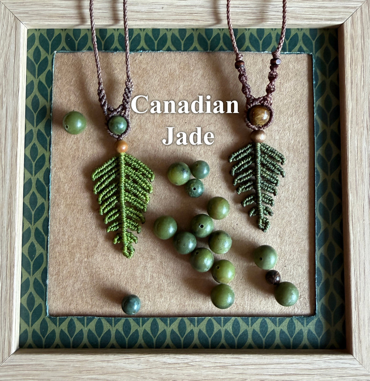 Micro Macrame Fern Leaf Necklace