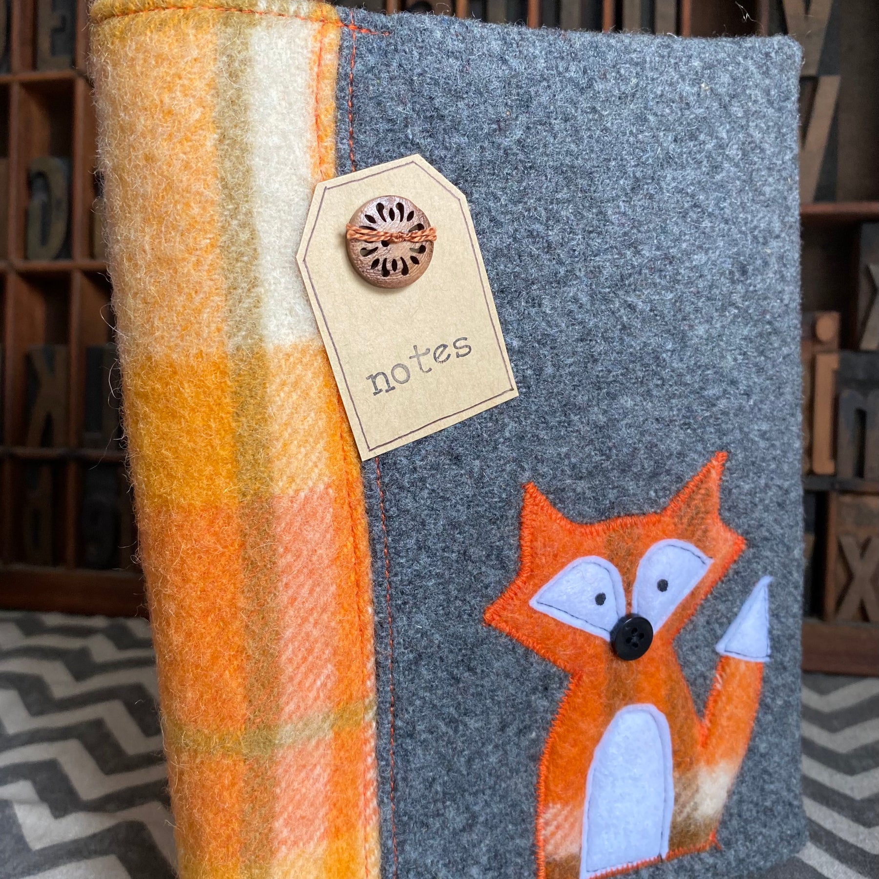 A5 Upcycled Notebook Fox