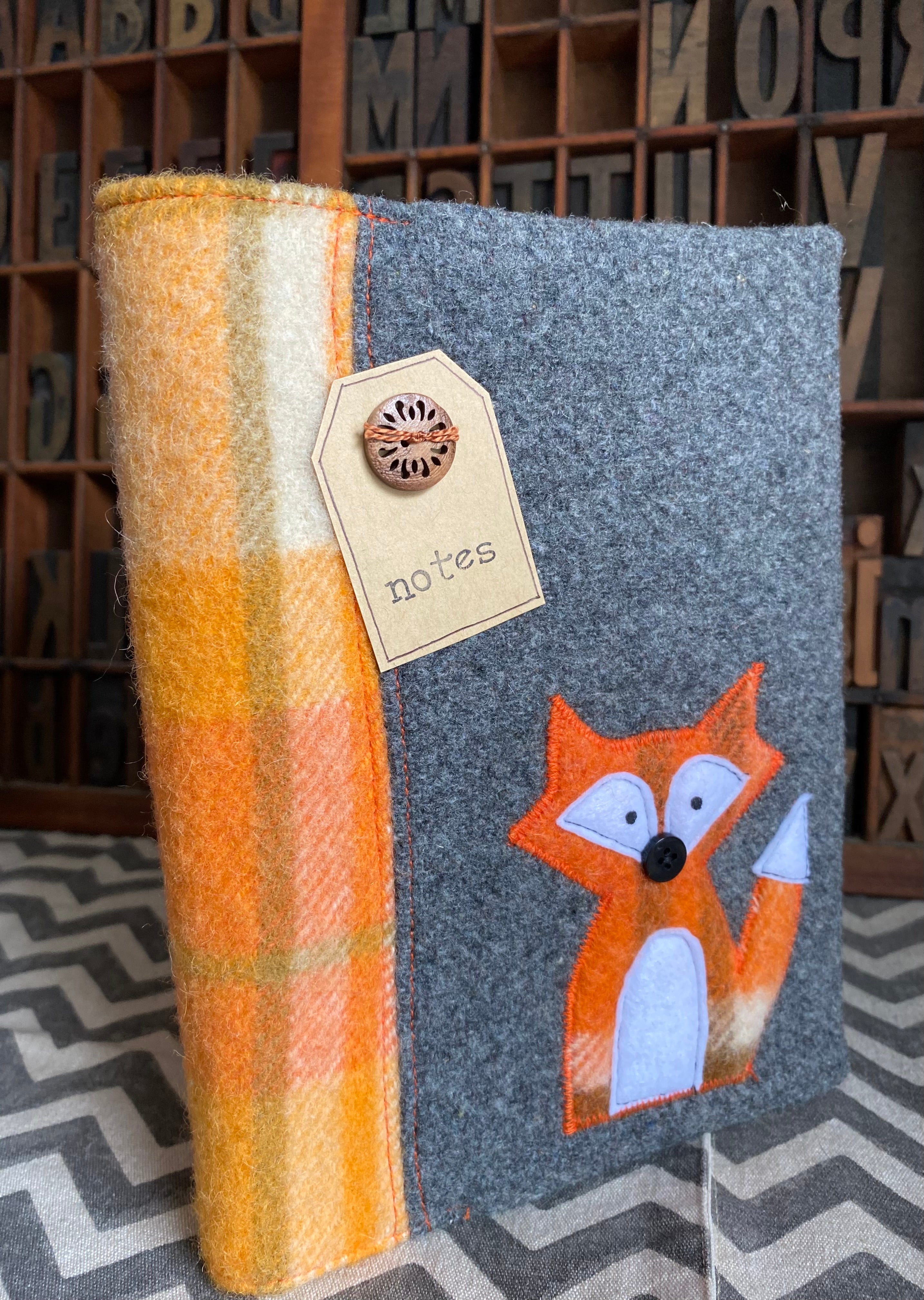 A5 Upcycled Notebook Fox
