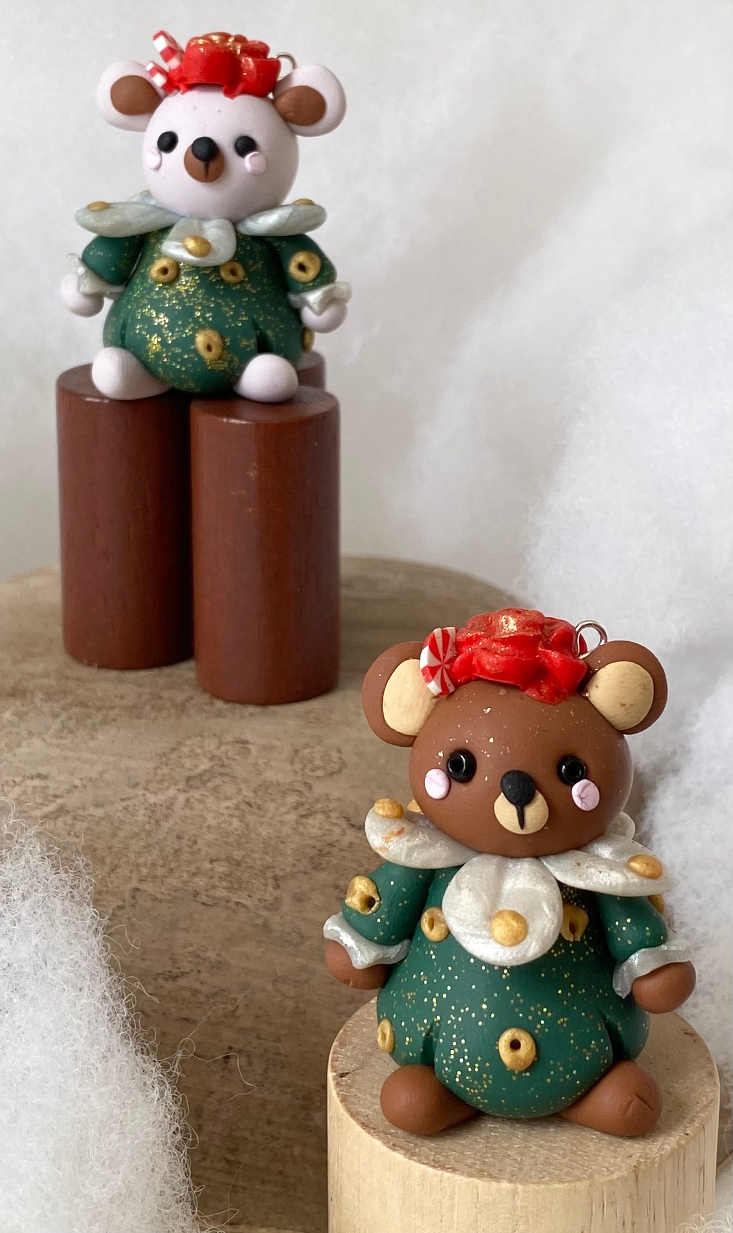 Christmas Bear Ornament – Handcrafted Holiday Keepsake