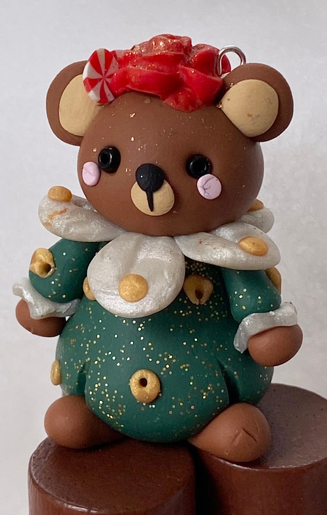 Christmas Bear Ornament – Handcrafted Holiday Keepsake