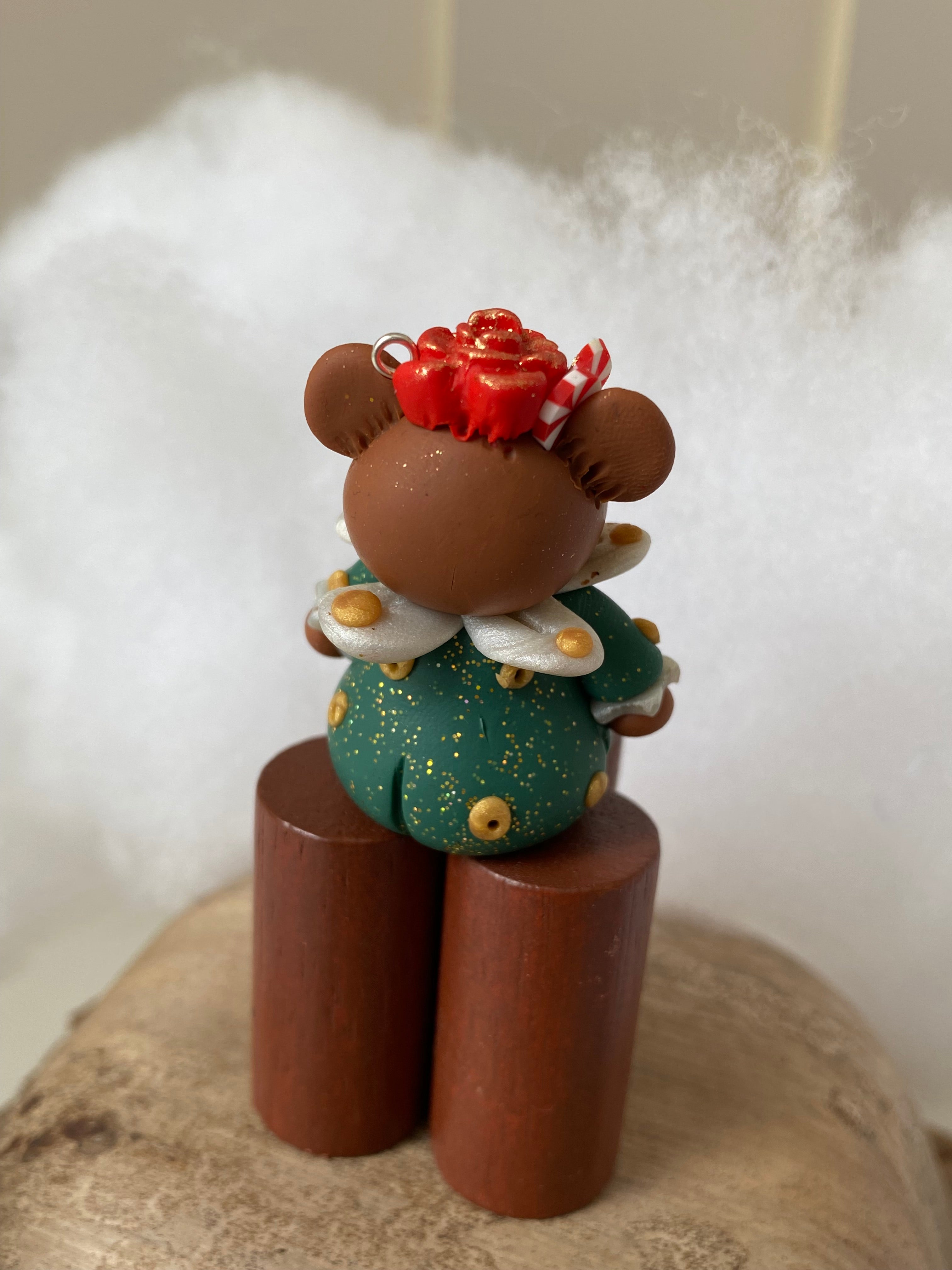 Christmas Bear Ornament – Handcrafted Holiday Keepsake