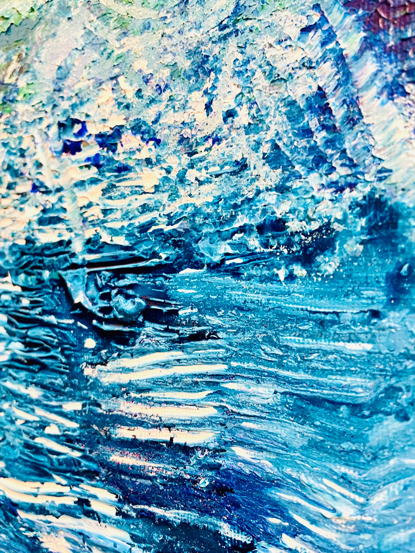 Island Paddle ORIGINAL CANVAS PAINTING 25.4x25.4x3.5cm by Margo Humphries