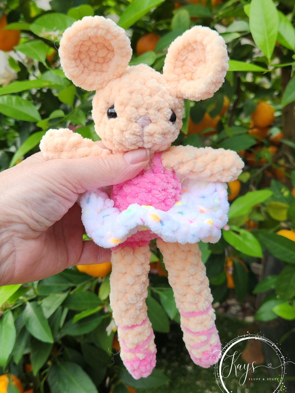 Handmade Plush Mouse with removable Tutu
