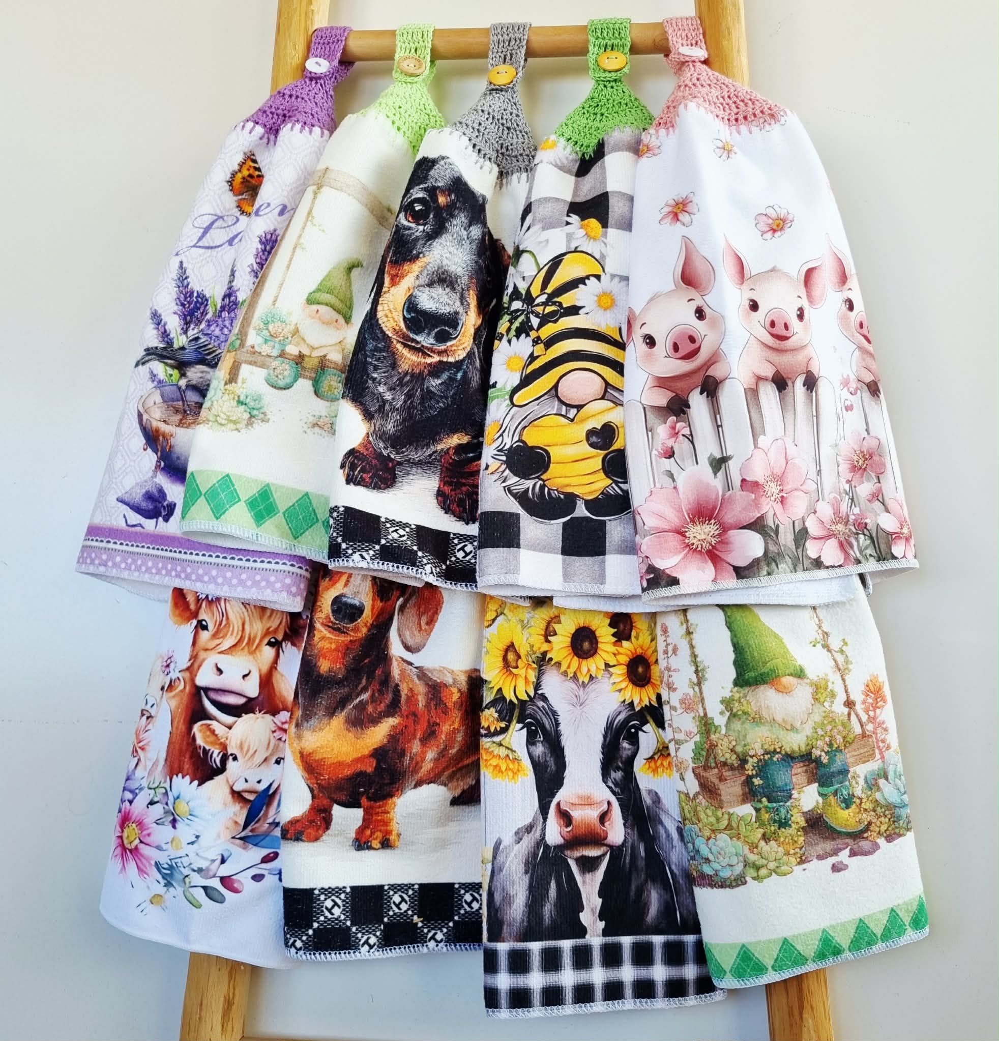 Kitchen Hand Towel | Hanging | Polyester Microfibre | SINGLE LAYER | 9 Styles - 19 - 27