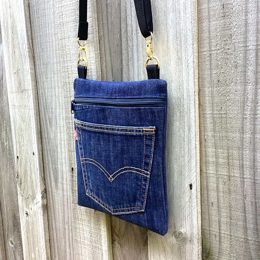 Upcycled Denim Crossbody Bag – Levis Pocket