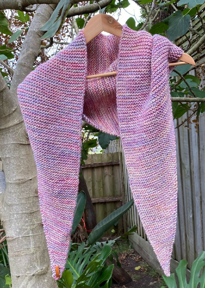 Scarf Knitting Pattern, Diamond Scarf, Triangle Shawl DIY PDF