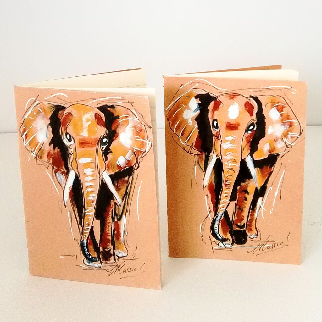 Safari Animal Handpainted Pocket Notebooks
