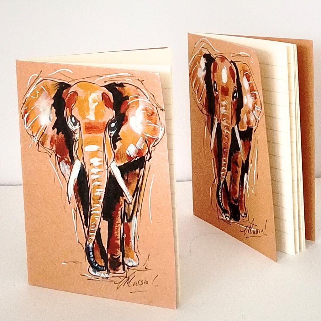 Safari Animal Handpainted Pocket Notebooks