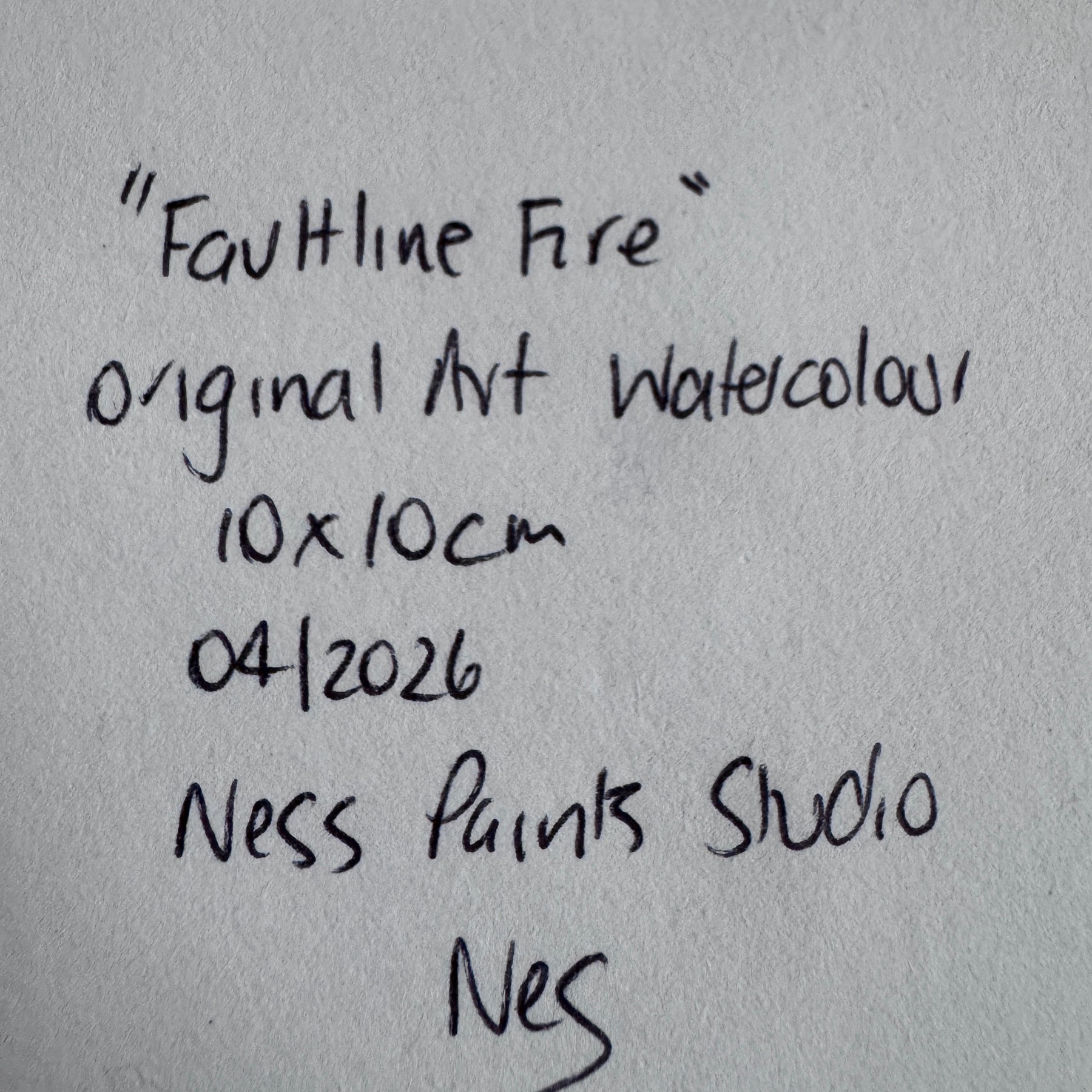 Faultline Fire – Original Abstract Watercolour Painting