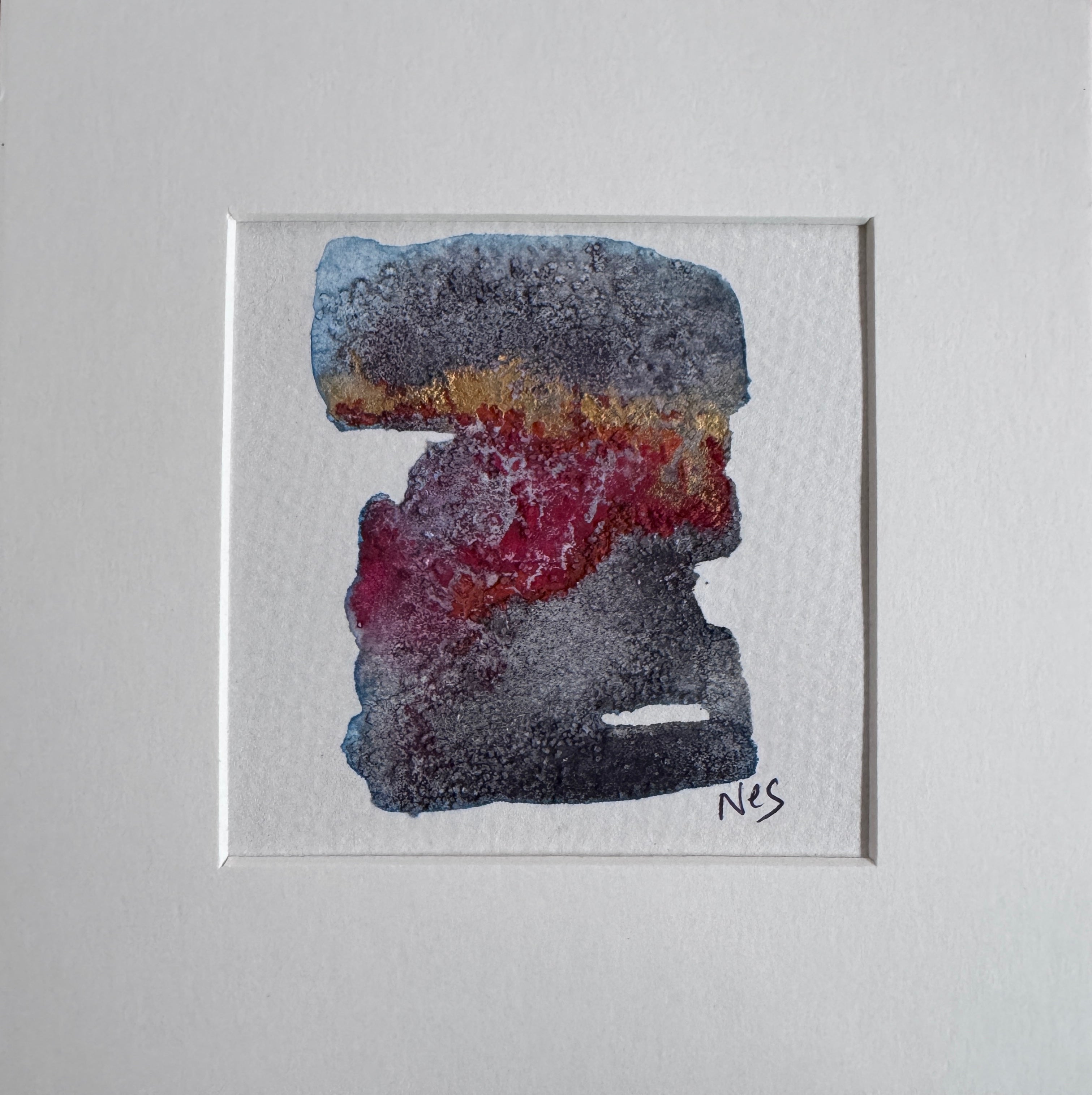 Faultline Fire – Original Abstract Watercolour Painting