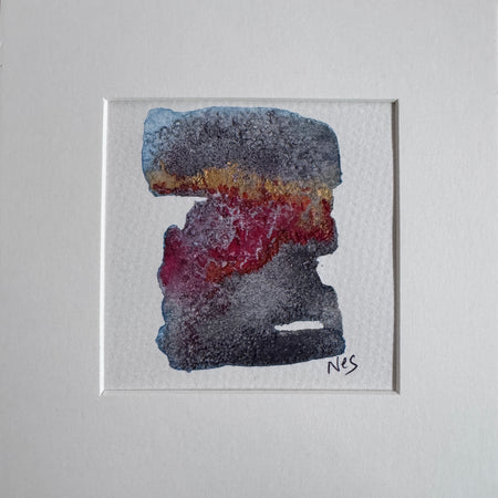 Faultline Fire – Original Abstract Watercolour Painting