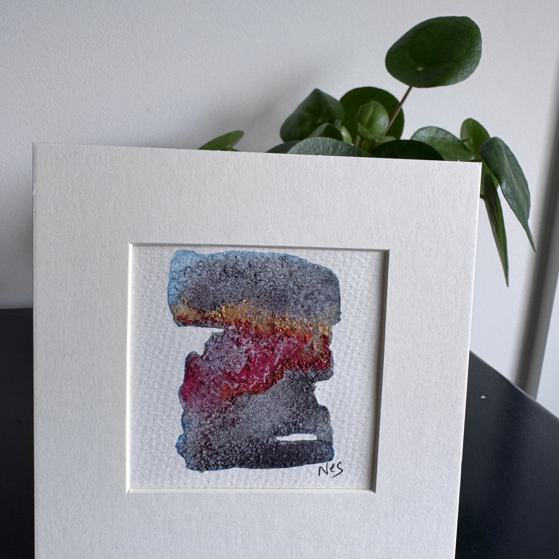 Faultline Fire – Original Abstract Watercolour Painting