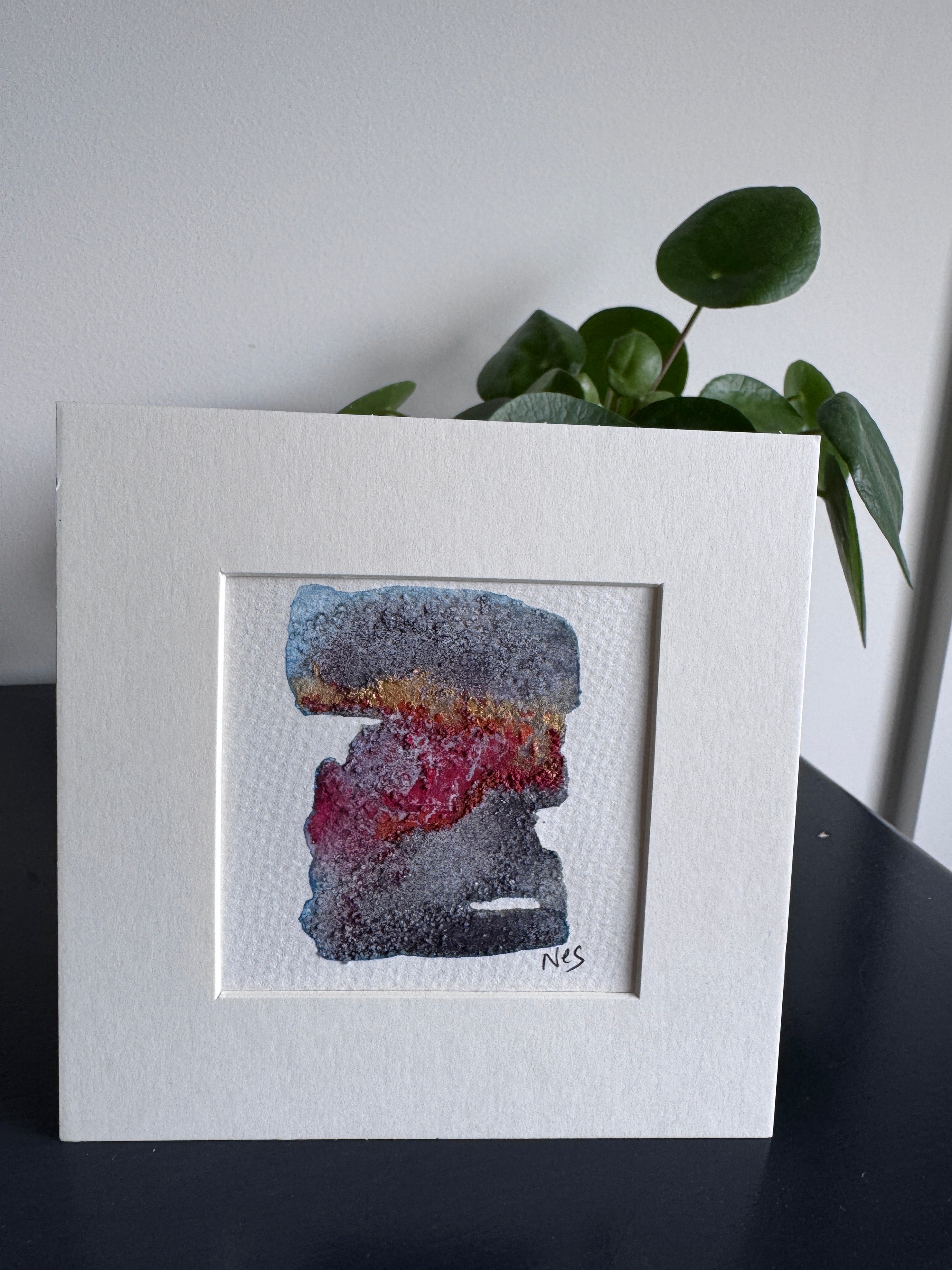 Faultline Fire – Original Abstract Watercolour Painting