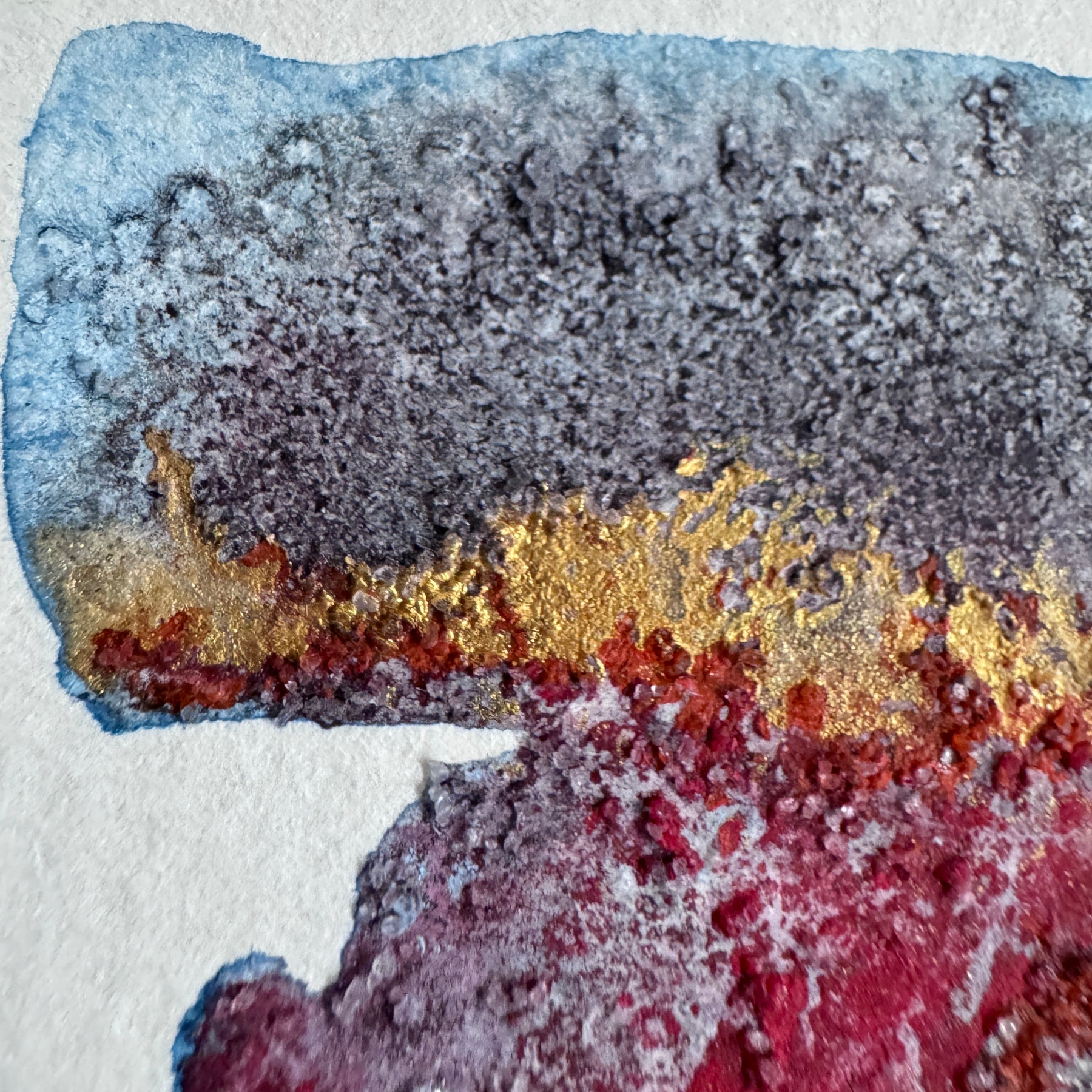 Faultline Fire – Original Abstract Watercolour Painting