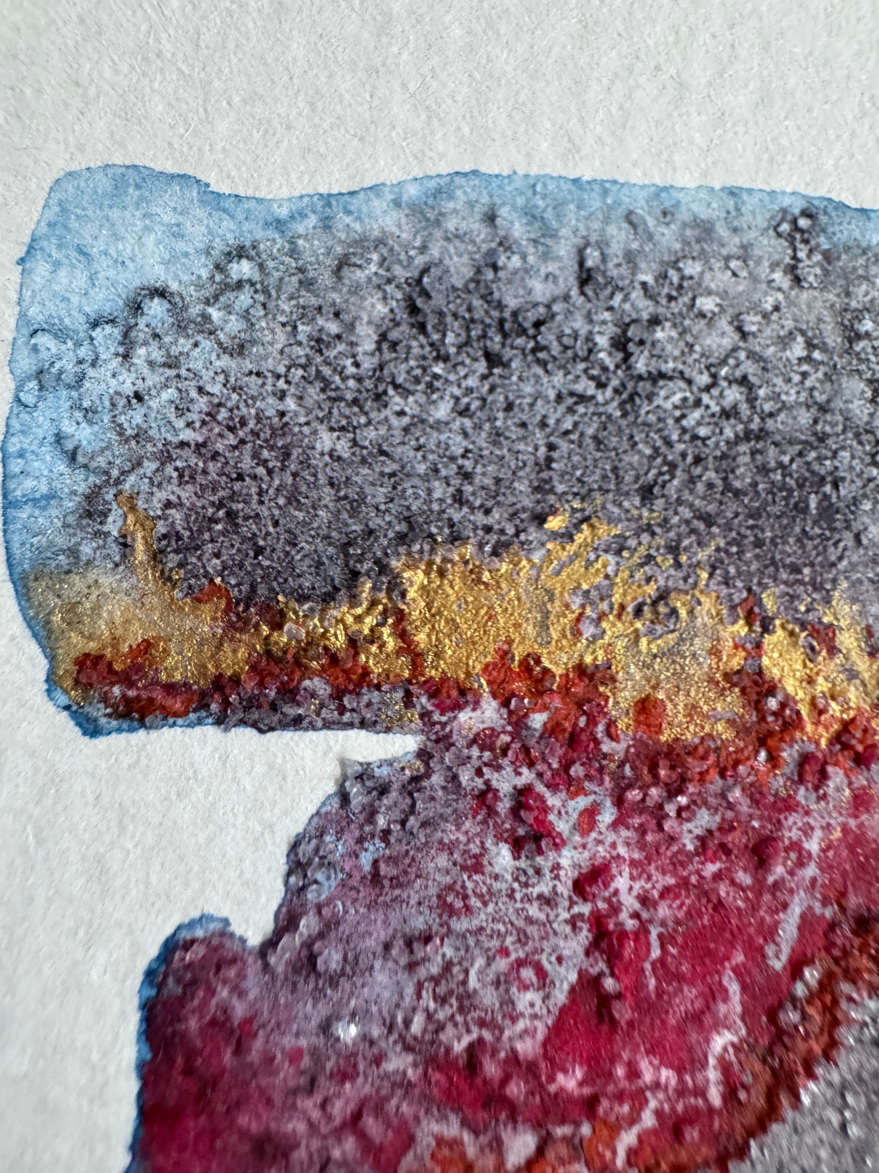Faultline Fire – Original Abstract Watercolour Painting