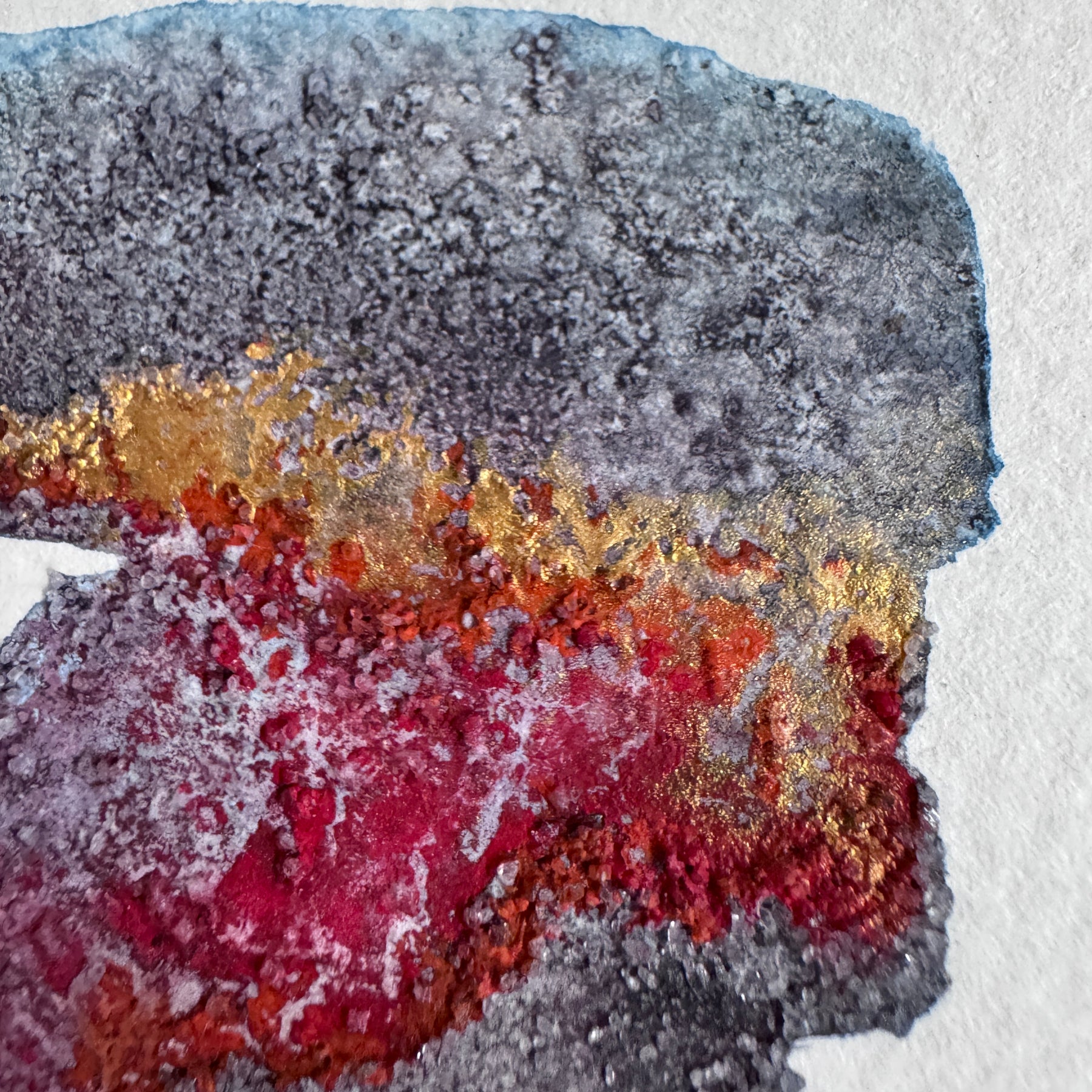Faultline Fire – Original Abstract Watercolour Painting