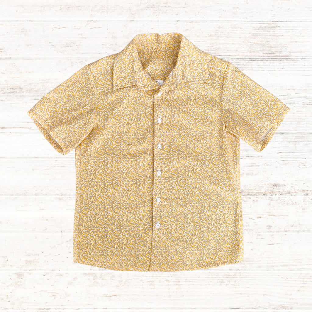 Boys Yellow Button Up Shirt Size 8 - Ready To Ship!