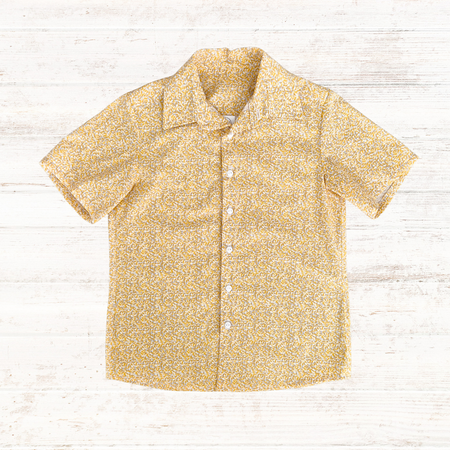 Boys Yellow Button Up Shirt Size 8 - Ready To Ship!