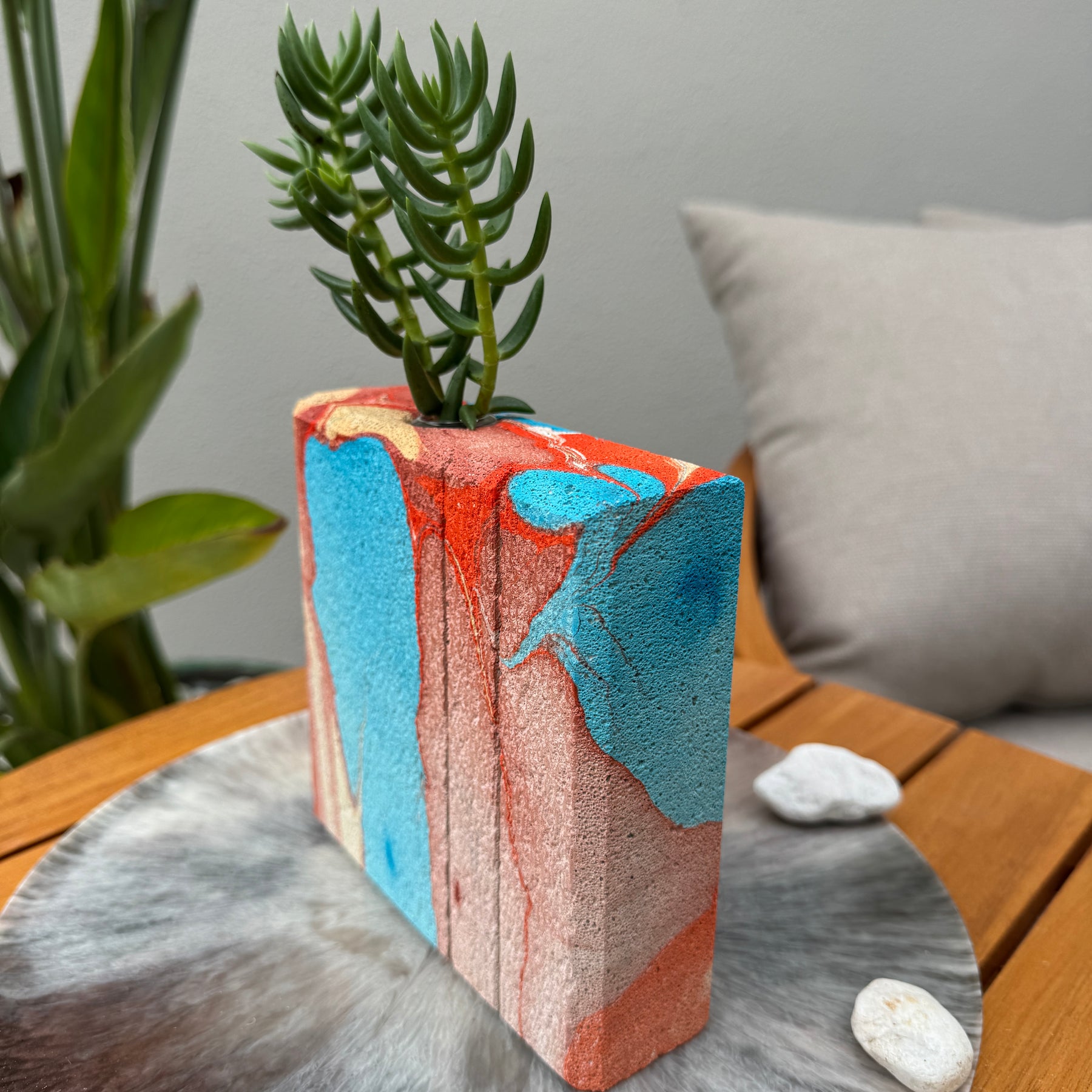Wild Canyon Hand-sculpted concrete vase