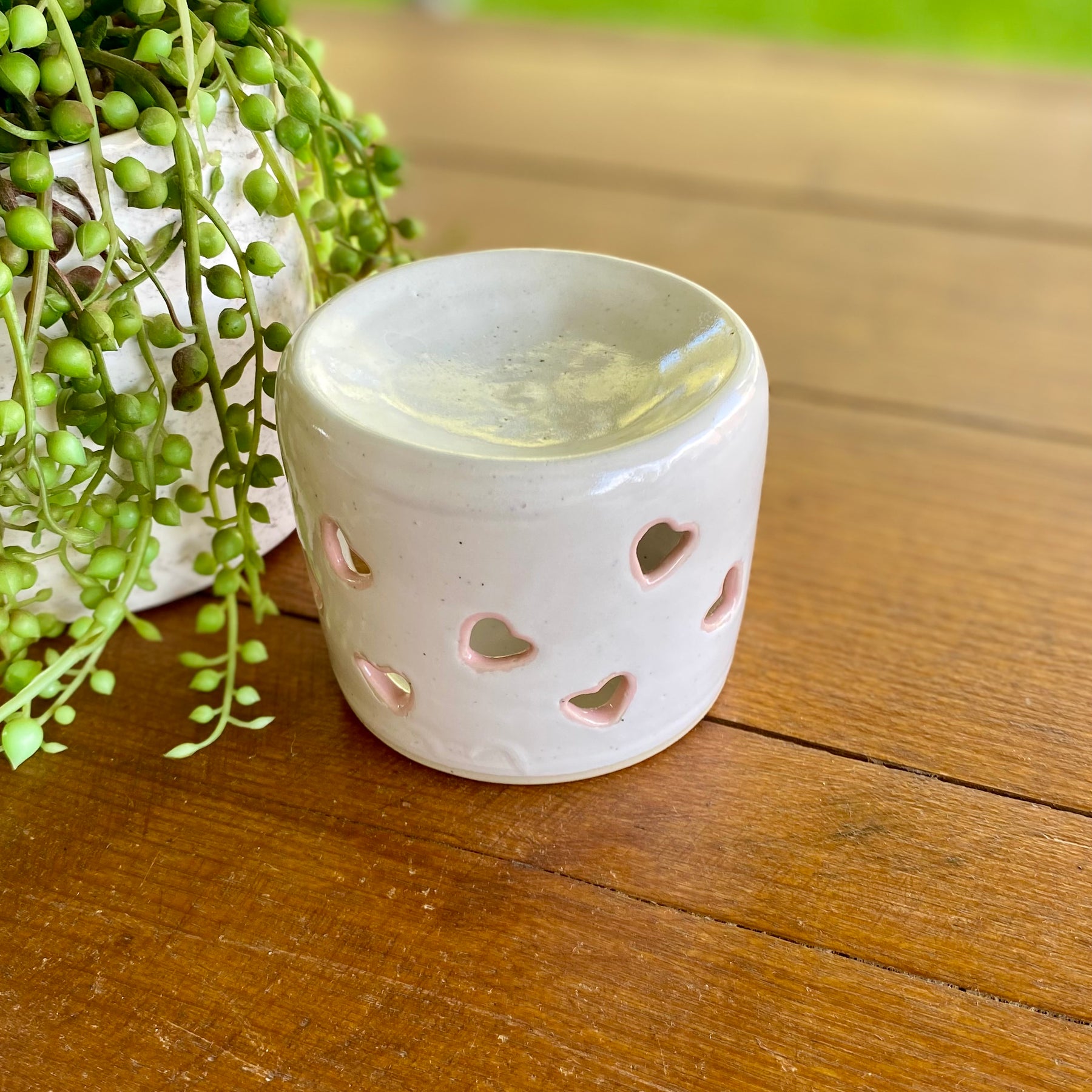 Whimsical Tea Light Burner /Handmade Pottery