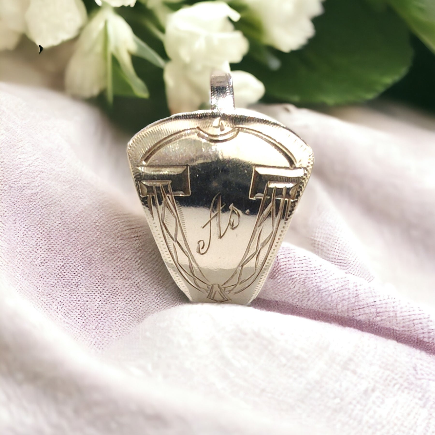 1919 Scandinavian Art Deco Spoon Ring – Vintage Silver