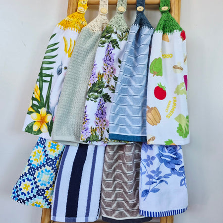 Kitchen Hand Towel | Hanging | Cotton | SINGLE LAYER | 9 Styles - 10-18
