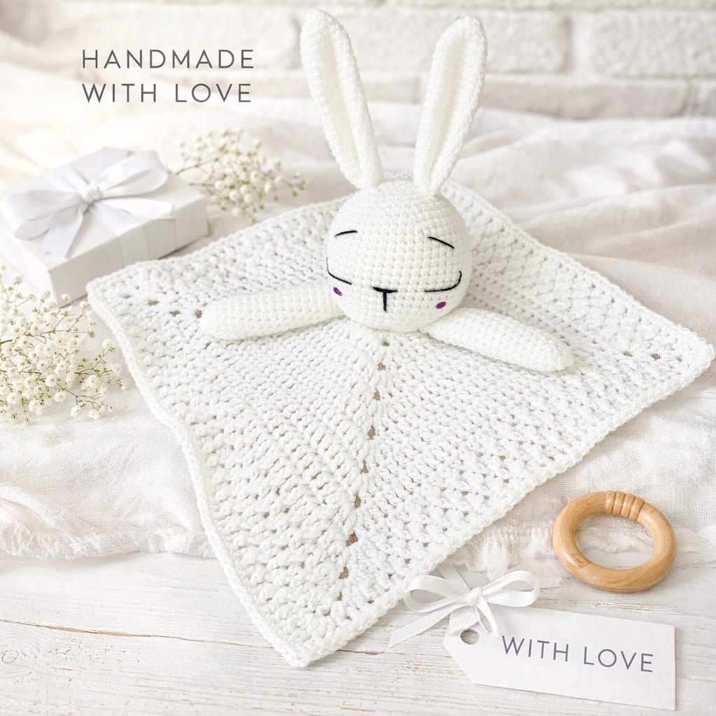 Handmade | Crochet | Bunny | Security Blanket | Comforter