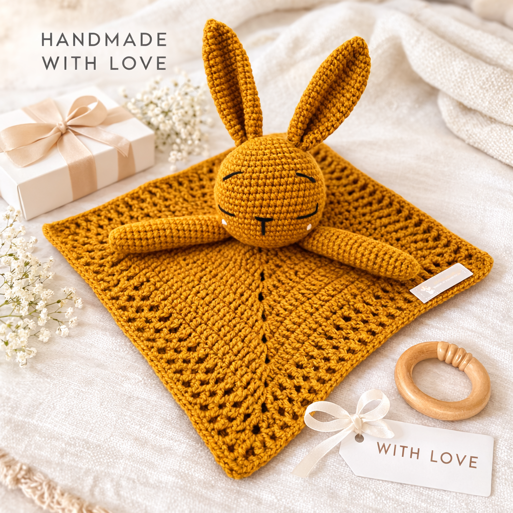 Handmade | Crochet | Bunny | Security Blanket | Comforter