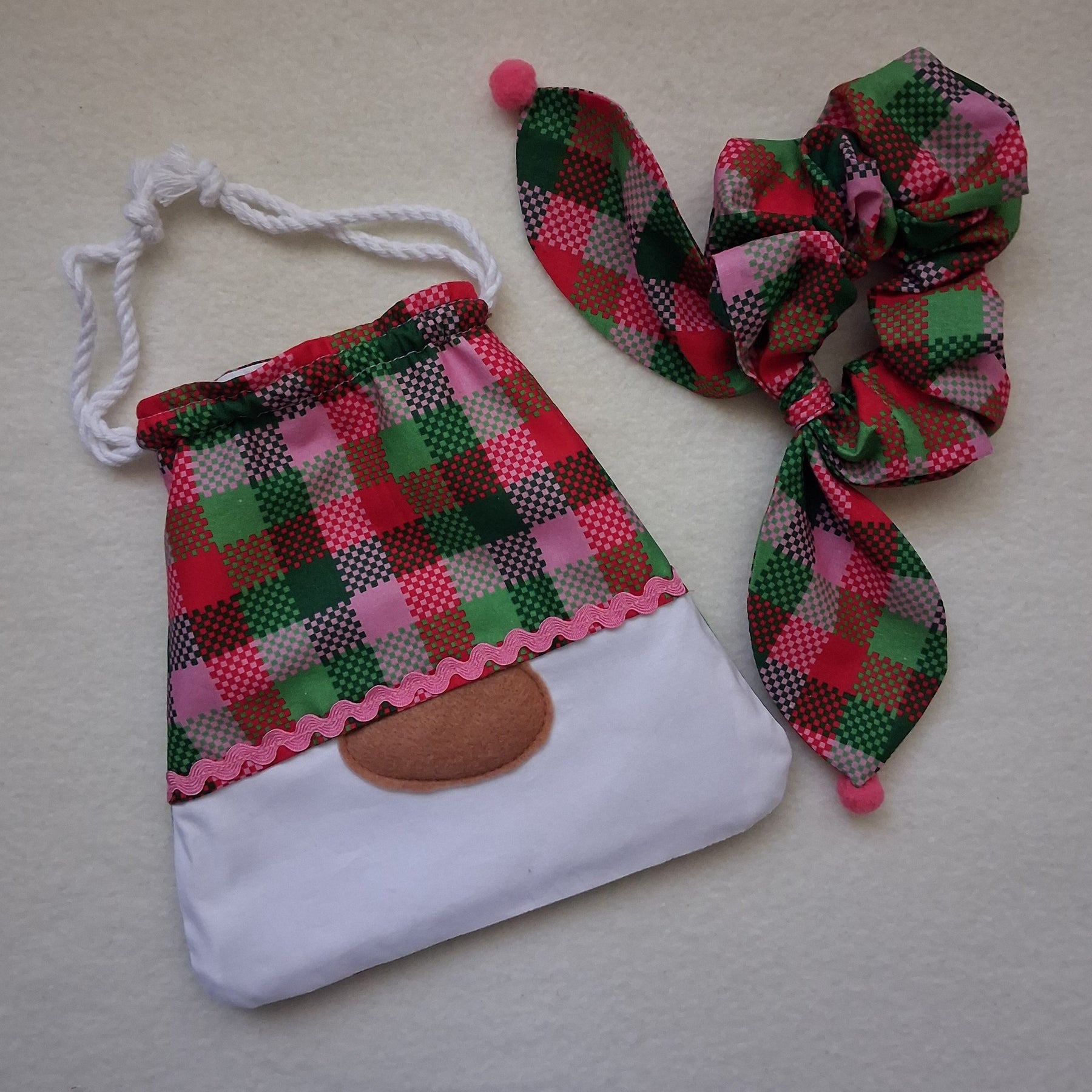 Children's Christmas Gnome Bag & Scrunchie