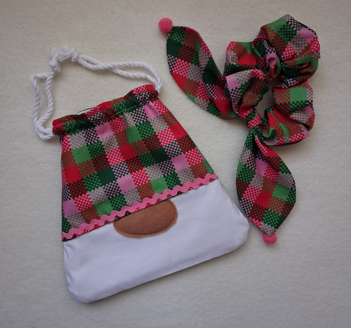 Children's Christmas Gnome Bag & Scrunchie