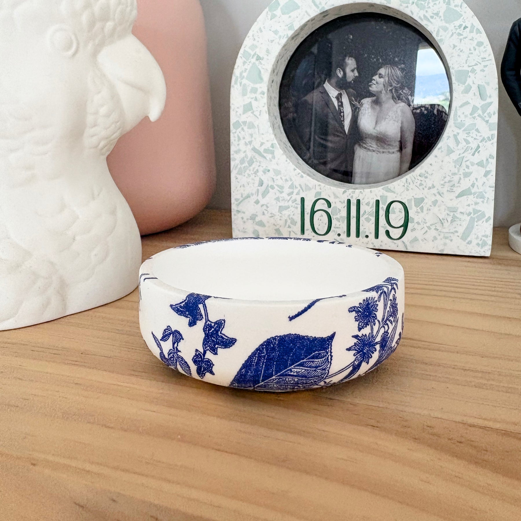 Decoupaged mini ring bowl